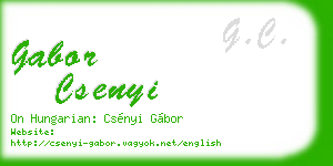 gabor csenyi business card